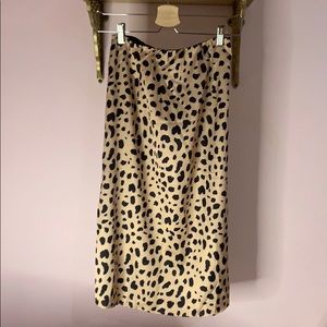 Cheetah midi skirt